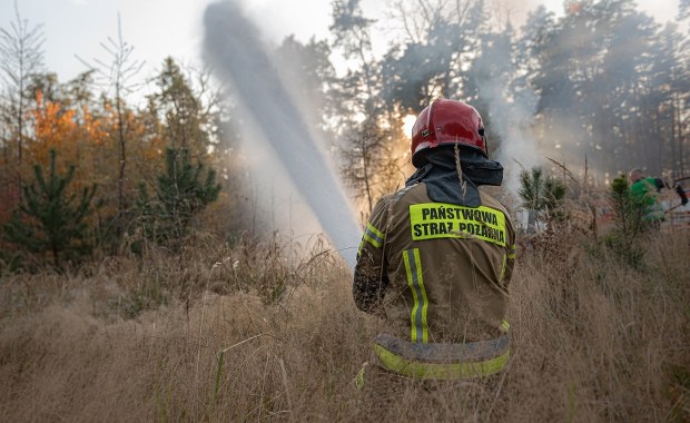 Walka z ogniem. Duży pożar traw na Mazowszu