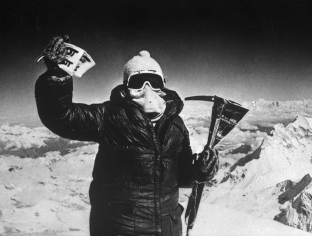Wanda Rutkiewicz na szczycie Mount Everest, 16 października 1978 roku/ Zdj. archiwalne /PAP