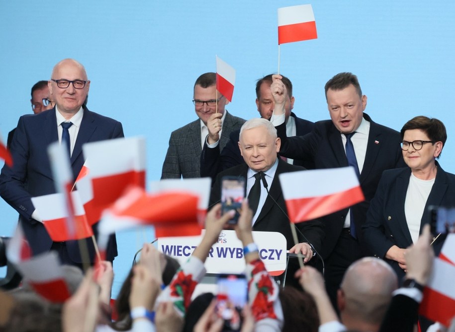 Warszawa, 7 kwietnia 2024 roku, wieczór wyborczy PiS /Paweł Wodzyński /East News