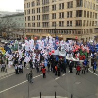 Warszawa: Manifestacja w ramach europejskiego dnia protestu