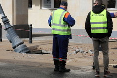 Warszawa: Miejsce awarii wodociągowej