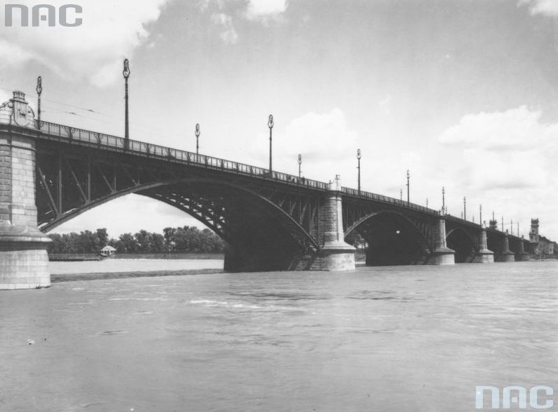 Warszawa. Most Poniatowskiego /Z archiwum Narodowego Archiwum Cyfrowego