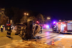 Warszawa: Radiowóz zderzył się z samochodem dostawczym