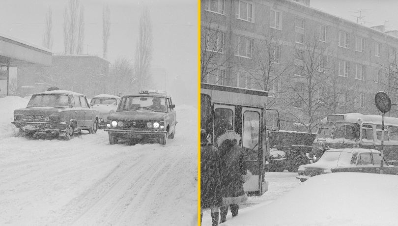 Warszawa w czasie tzw. zimy stulecia /Narodowe Archiwum Cyfrowe /