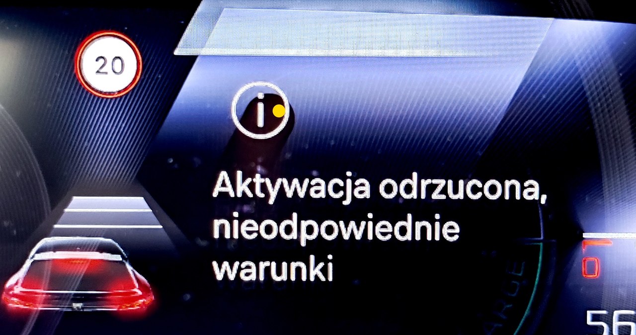 Warunki nieodpowiednie i adaptacyjny tempomat nie będzie działał /Mirosław Domagała /INTERIA.PL