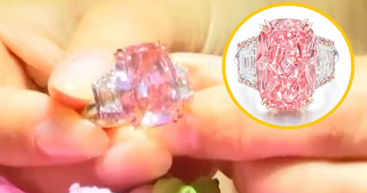 Ważący 11,5 karata różowy diament osiągnął cenę 58 milionów dolarów /Twitter
