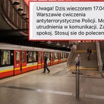 Ważny SMS dla mieszkańców Warszawy. Ćwiczenia policji i FBI w metrze