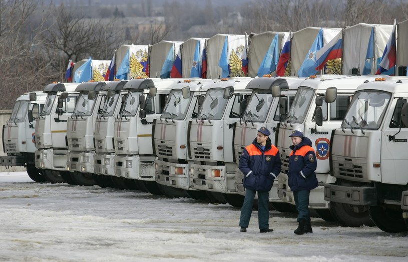Wczoraj do Zagłębia Donieckiego przybył kolejny rosyjski "konwój humanitarny" /PAP/EPA