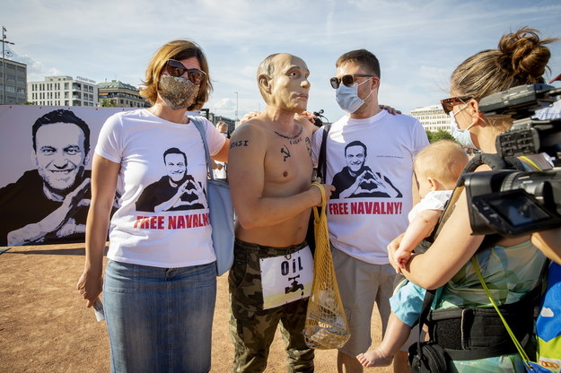 Wczoraj w Genewie odbyła się manifestacja poparcia dla Aleksieja Nawalnego /MAGALI GIRARDIN /PAP/EPA