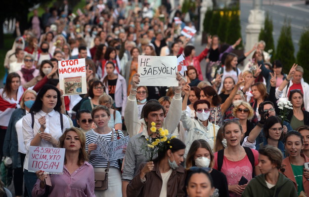 Wczorajsza manifestacja w Mińsku / 	STR   /PAP/EPA