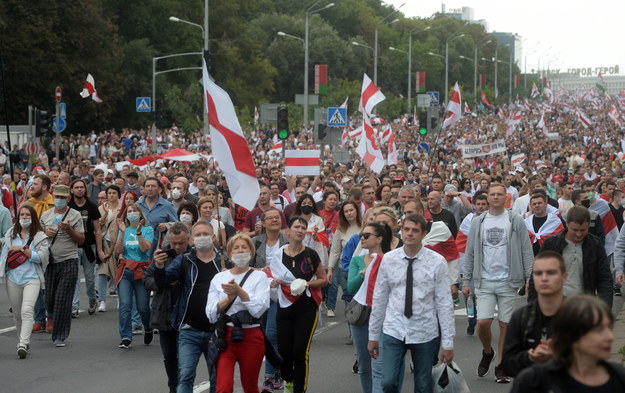 Wczorajszy protest w Mińsku / 	STR   /PAP/EPA