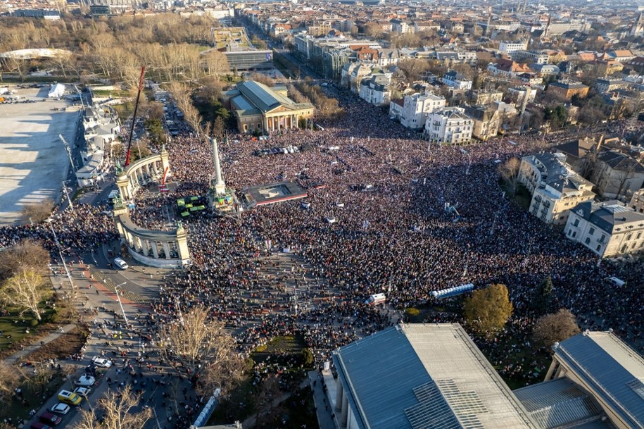 Wczorajszy wiec Tiszy /ZOLTAN MATHE /PAP/EPA
