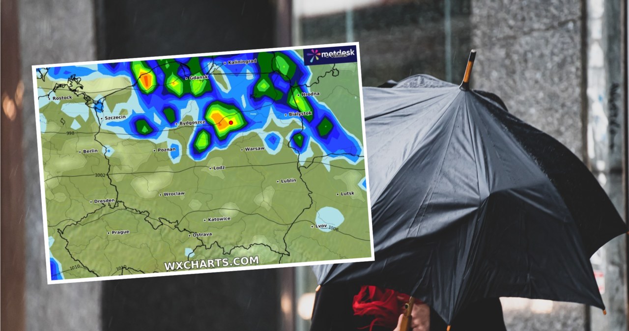 We wtorek będzie deszczowo i wietrznie. IMGW wystosował alert dotyczący silnego wiatru dla województwa na północy Polski /mgequivalents/123rf/WXCHARTS /
