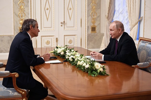 We wtorek odbyło się spotkanie Władimira Putina z Rafaelem Grossim /PAVEL BEDNYAKOV / KREMLIN POOL / SPUTNIK / POOL /PAP/EPA