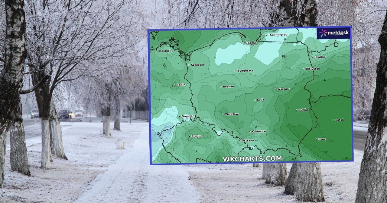 We wtorek w całym kraju będzie chłodno. Rano było nawet -7 stopni Celsjusza - wynika z danych IMGW. W nocy niż Biruta przyniesie na południu więcej deszczu, a w górach również śniegu /enika/123rf/WXCHARTS /