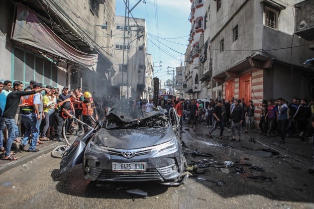Według izraelskich źródeł wojskowych, ze Strefy Gazy od ub. piątku odpalono ponad 600 pocisków rakietowych /HAITHAM IMAD /PAP/EPA