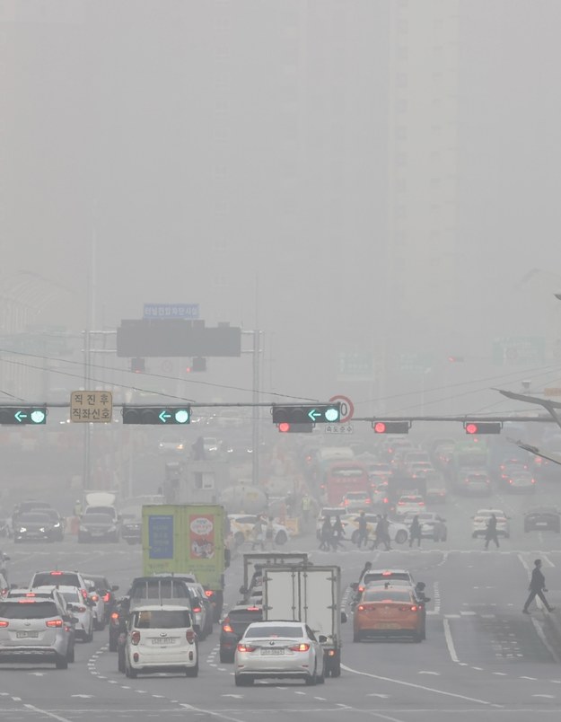Według państwowego instytutu prognoz jakości powietrza pył został do Korei Płd. przywiany przez północno-zachodnie wiatry z pustyni Gobi w Mongolii i chińskiego regionu Mongolia Wewnętrzna. /YONHAP   /PAP/EPA