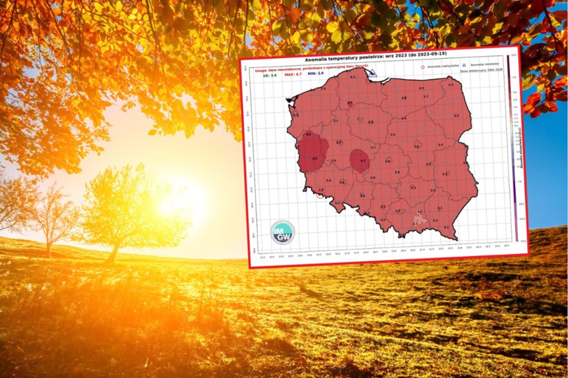 Według synoptyków IMGW wrzesień 2023 roku może być najcieplejszym takim miesiącem w historii pomiarów w Polsce /Goinyk/123rf/WXCHARTS /