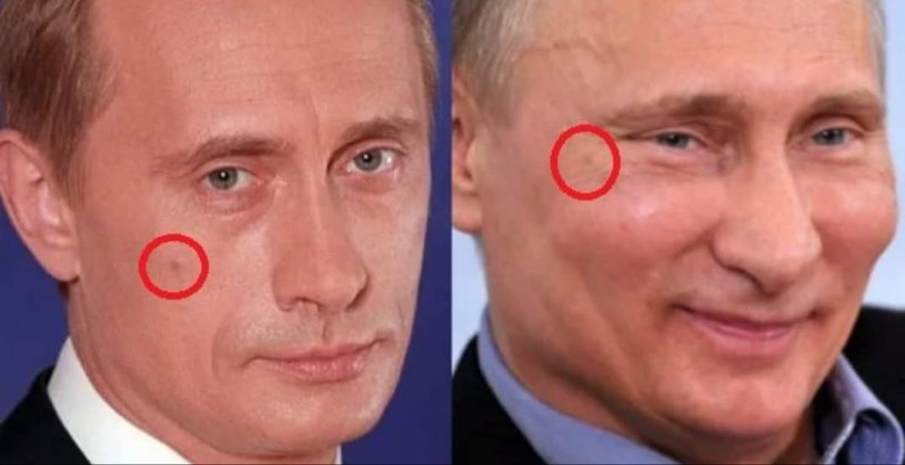 Wędrujący pieprzyk Putina - czy prezydent Rosji poddał się operacji plastycznej likwidującej zmarszczki? /Facebook