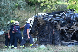 Węgry: Wypadek autobusu. ​Osiem osób zginęło, prawie 50 jest rannych