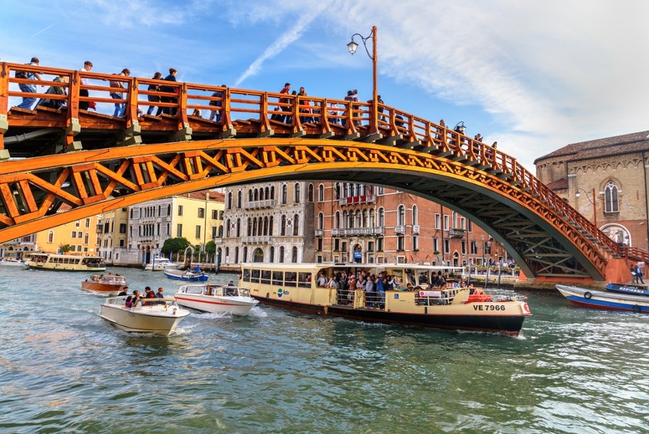 Wenecja karze turystów. Para wskoczyła do wody w pobliżu Ponte dell’Accademia /Shutterstock