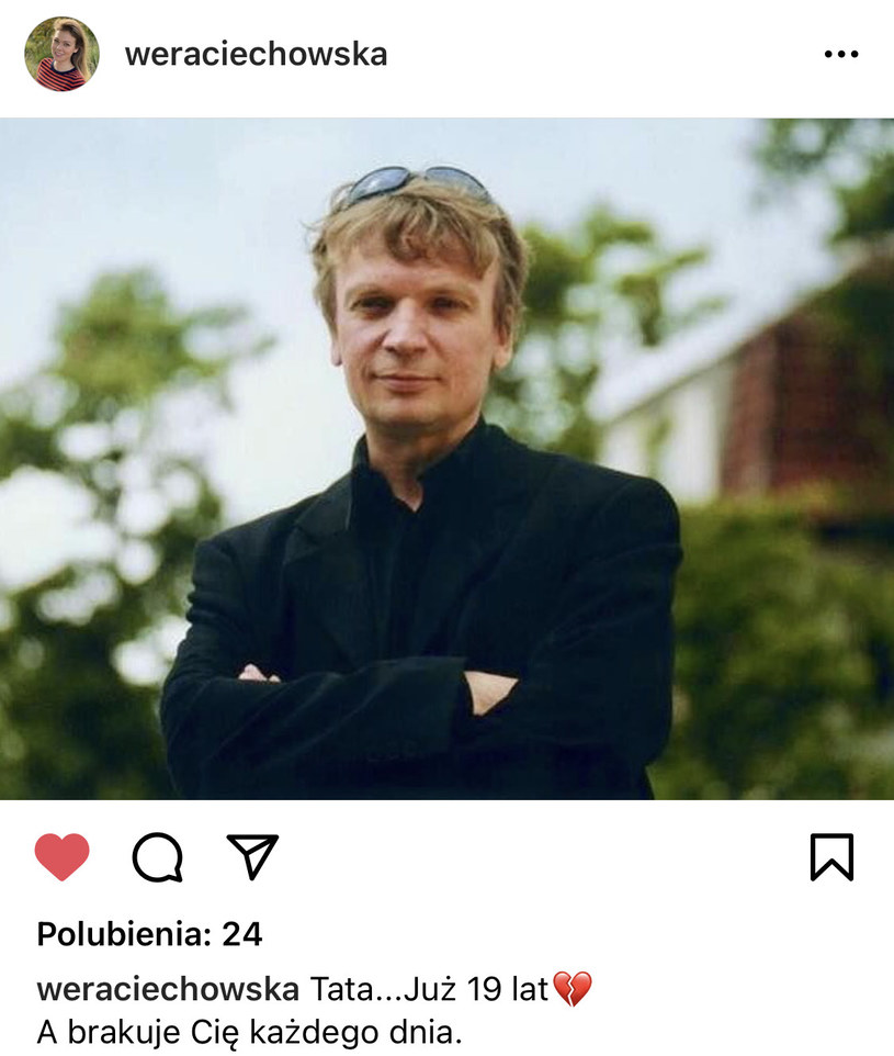 Weronika Ciechowska wspomniała ojca /Instagram /materiał zewnętrzny