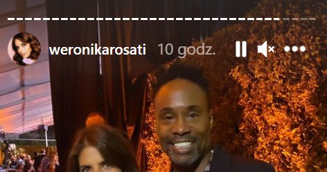 Weronika Rosati i Billy Porter fot. Instagram (instagram.com/weronikarosati) /Instagram