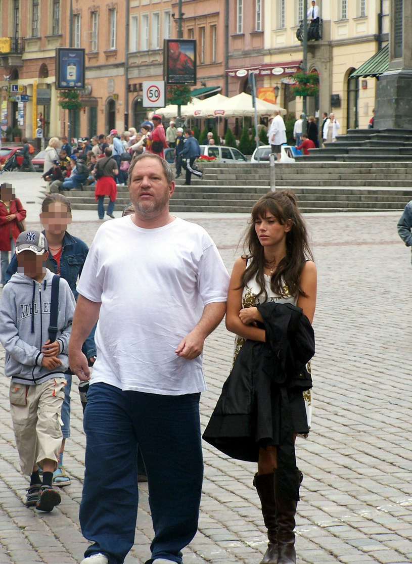 Weronika Rosati i Harvey Weinstein w Warszawie 2007 rok. fot. Super Express