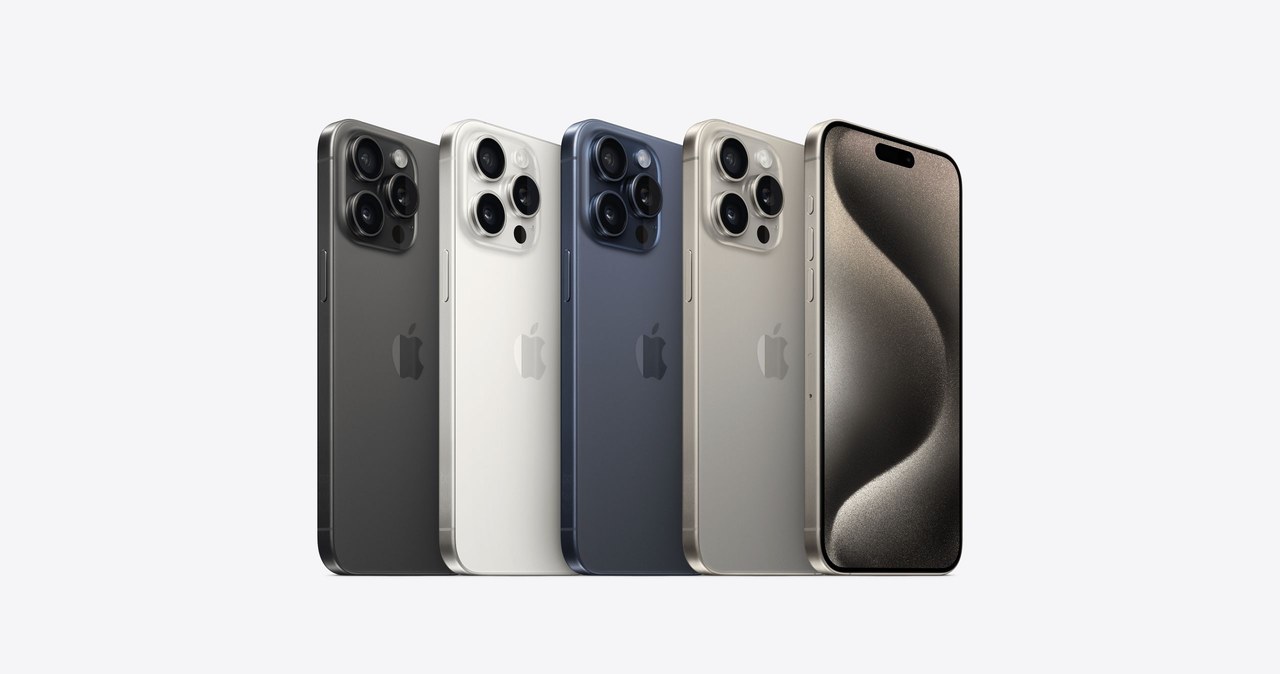 Wersje kolorystyczne modelu Apple iPhone 15 Pro /Apple /materiały prasowe