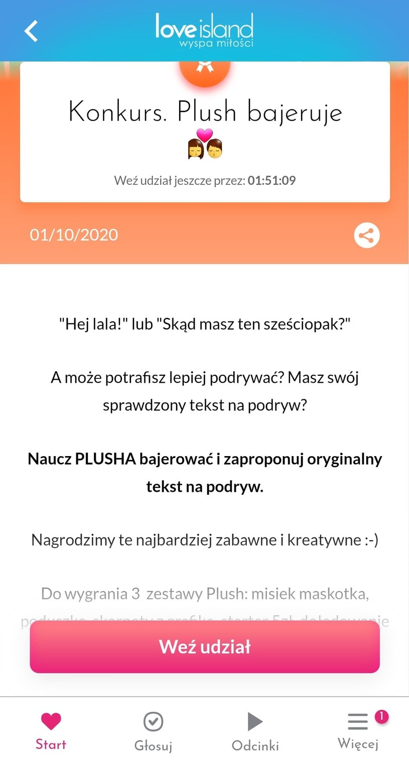 Weź udział w konkursie "Love Island. Wyspa miłości", pobierając aplikację! /Polsat /Polsat