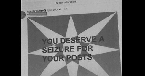 Wiadomość wysłana do Eichenwalda - czarno-białe zdjęcie pochodzące z materiałów dowodowych dostarczonych do sądu w Dallas /materiały prasowe