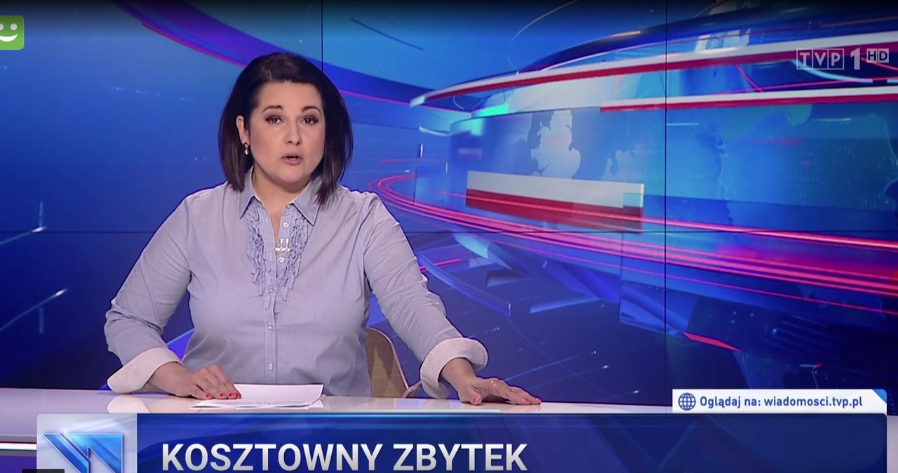 "Wiadomości" uznały udział Wellman w projekcie za "kosztowny zbytek" (Screen. wiadomosci.tvp.pl) /materiał zewnętrzny