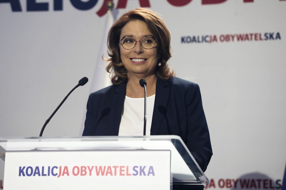 Wicemarszałek Sejmu Małgorzata Kidawa-Błońska przemawia podczas konwencji programowej Koalicji Obywatelskiej / 	Tomasz Gzell    /PAP