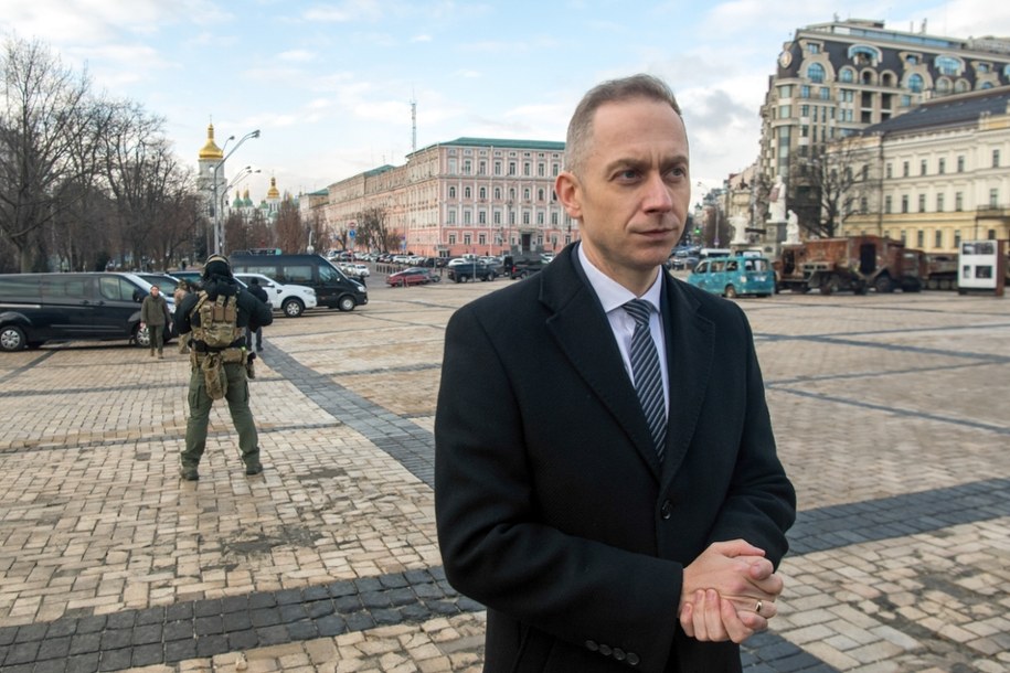 Wiceminister obrony narodowej Cezary Tomczyk podczas wizyty w Kijowie /Vladyslav Musiienko /PAP