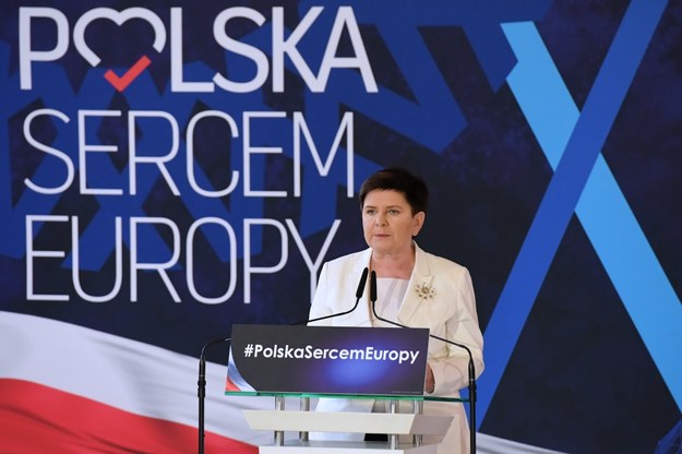 Wicepremier Beata Szydło podczas konferencji w Krakowie /	Jacek Bednarczyk   /PAP