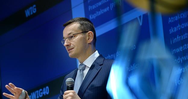 Wicepremier, minister rozwoju Mateusz Morawiecki, dzisiaj na GPW /PAP