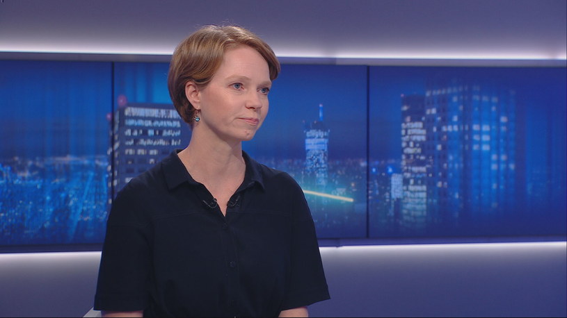 Wiceprezes NBP Marta Kightley w programie "Gość Wydarzeń" /Polsat News /Polsat News
