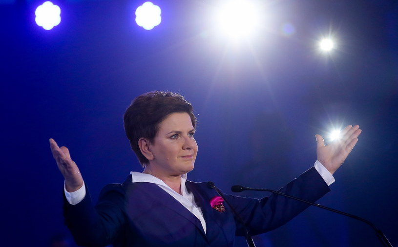 Wiceprezes PiS i kandydatka partii na premiera - Beata Szydło na konwencji wyborczej partii /Paweł Supernak /PAP