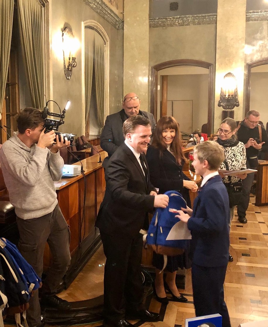 Wiceprezydent Krakowa Anna Korfel-Jasinska oraz konsul generalny USA Patrick Slowinski. fot. U.S.Consulate General in Krakow /