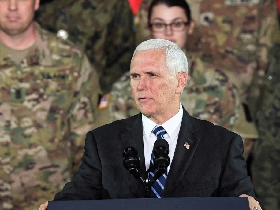 Wiceprezydent USA Mike Pence / 	Radek Pietruszka   /PAP