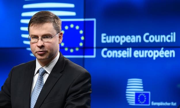 Wiceszef KE odpowiedzialny za stabilność finansową i rynek kapitałowy Valdis Dombrovskis /AFP