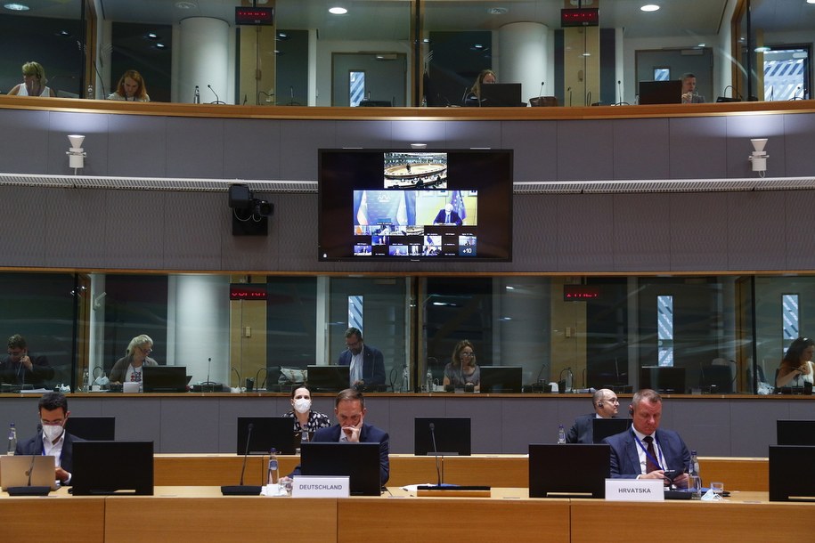 Wideokonferencja w UE /JOHANNA GERON / POOL /PAP/EPA