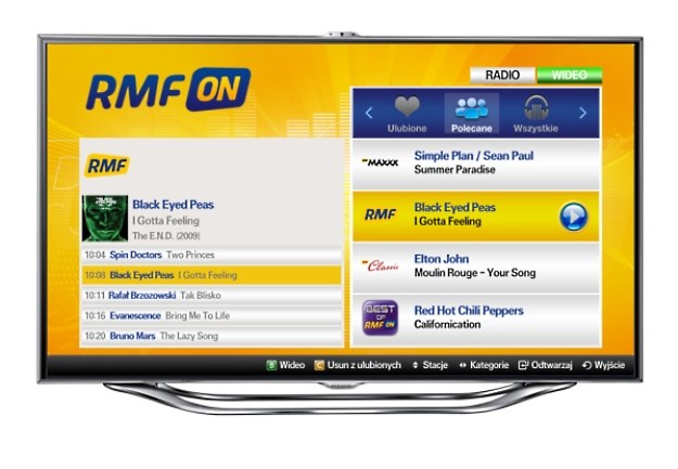 Widget RMFon.pl to specjalna dedykowana aplikacja służąca do odbioru programów stacji RMFon.pl poprzez Samsung Smart TV /materiały prasowe
