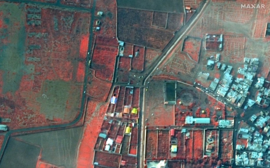 Widok miejsca katastrofy /SATELLITE IMAGE ©2019 MAXAR TECHNOLOGIES / HANDOUT /PAP/EPA