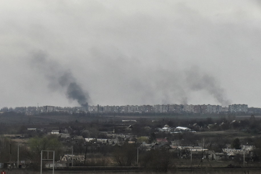 Widok na Bachmut /OLEG PETRASYUK /PAP/EPA