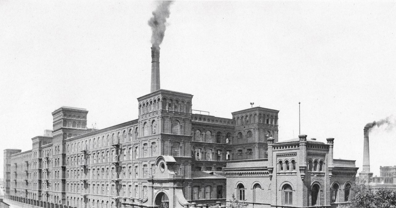 Widok na kompleks fabryczny Izraela K. Poznańskiego znajdujący się przy ulicy Ogrodowej /Bronisław Wilkoszewski - Muzeum Miasta Łodzi /Wikimedia