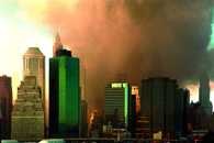 Widok na Manhattan po zamachu terrorystycznym /Encyklopedia Internautica