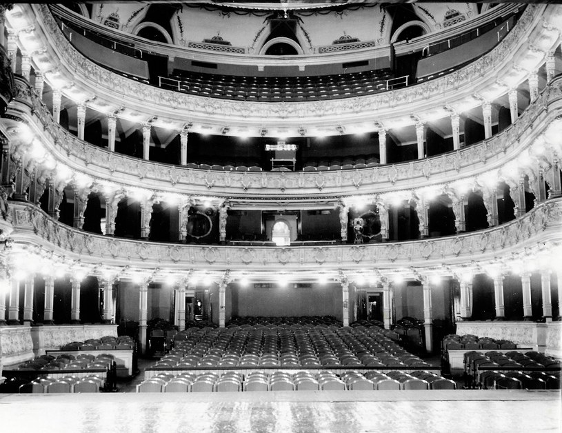 Widok na widownię Teatru Słowackiego w 1961 roku z dużej sceny /Edward Węglowski /materiały prasowe