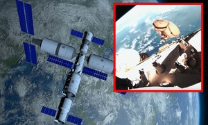 Widok z chińskiej stacji kosmicznej zapiera dech w piersiach. Zobaczcie nagranie!