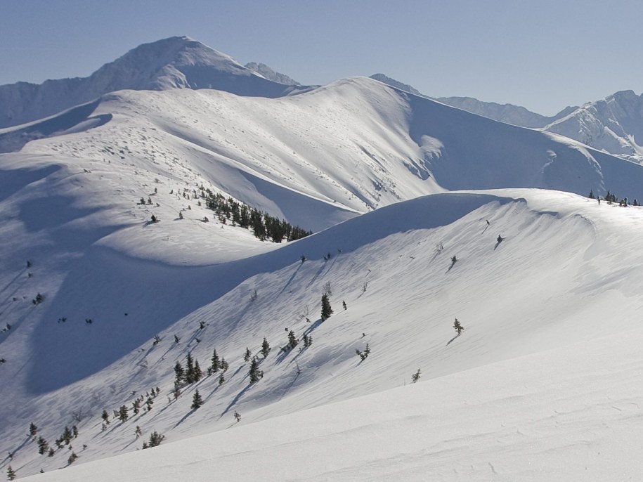 Widok z Grzesia na Wołowiec i Rakoń /Paweł Kula /PAP